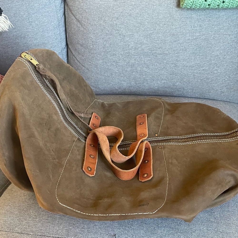100% Leather Duffle Bag